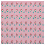 Nurse pattern on pink fabric