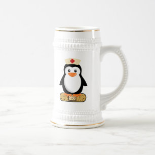 Nurse Penguin (w/Bandaid) Beer Stein