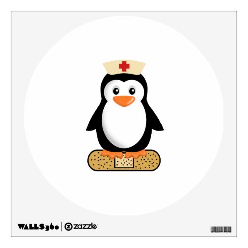 Nurse Penguin wBandaid Wall Sticker