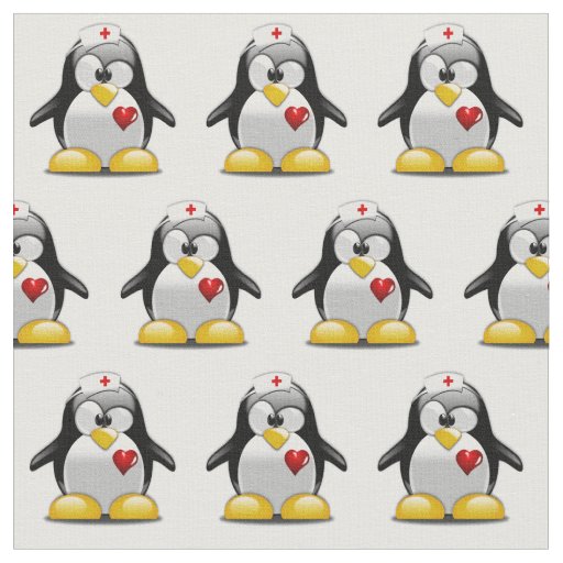 Nurse Penquin Fabric