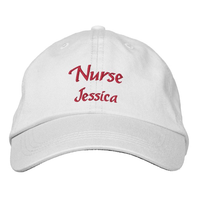 Nurse Personalized Embroidered Baseball Cap (Front)