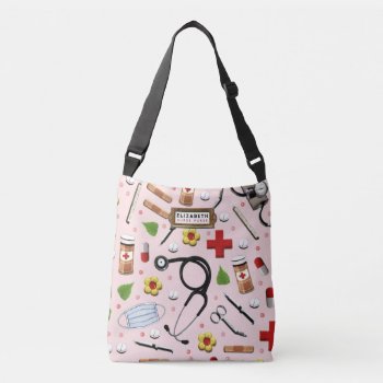 Nurse Personalized Gift Idea Crossbody Bag by partygames at Zazzle