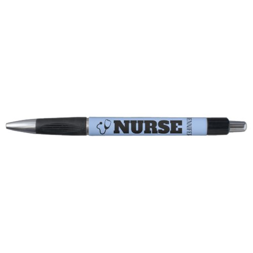 Nurse Personalized Stethoscope Black Ink Pen