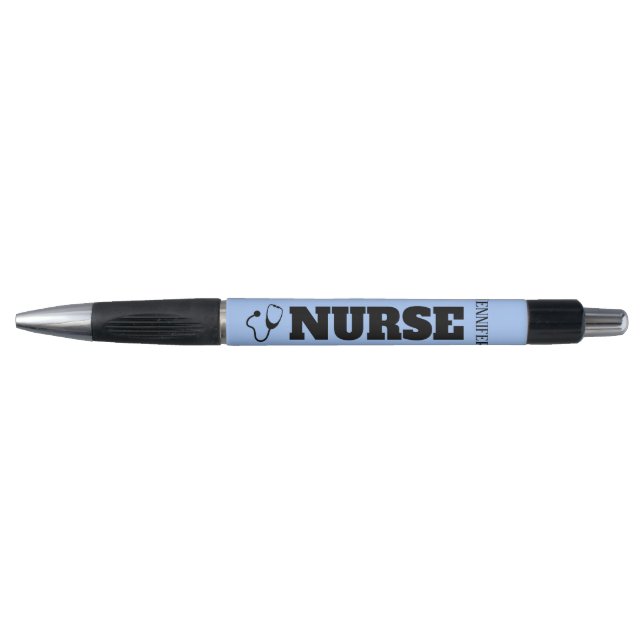 Nurse Personalized Stethoscope Black Ink Pen (Front)