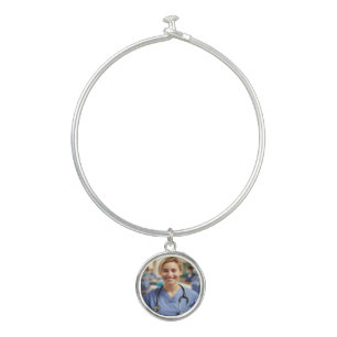 Nurse Photo Customize Personalize Bangle Bracelet
