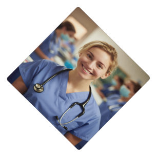 Nurse Photo Customize Personalize Graduation Cap Topper