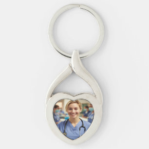 Nurse Photo Customize Personalize Keychain