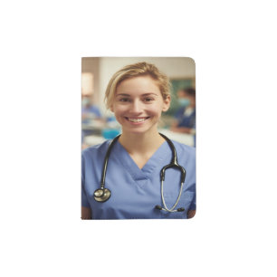 Nurse Photo Customize Personalize Passport Holder