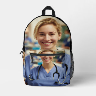 Nurse Photo Customize Personalize Printed Backpack