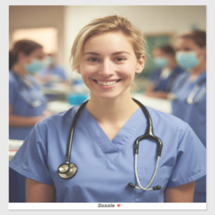 Nurse Photo Customize Personalize Sticker