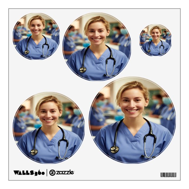 Nurse Photo Customize Personalize Wall Decal (Front)