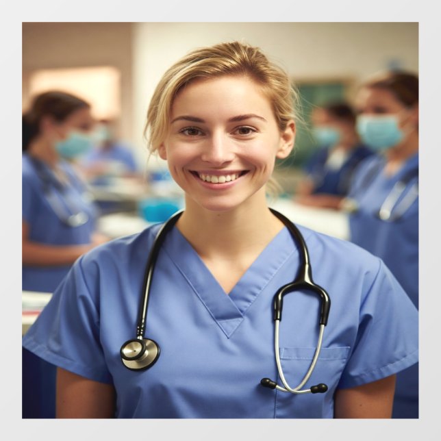 Nurse Photo Customize Personalize Window Cling (Sheet)