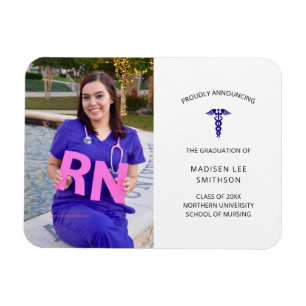 Nurse photo graduation announcement magnet