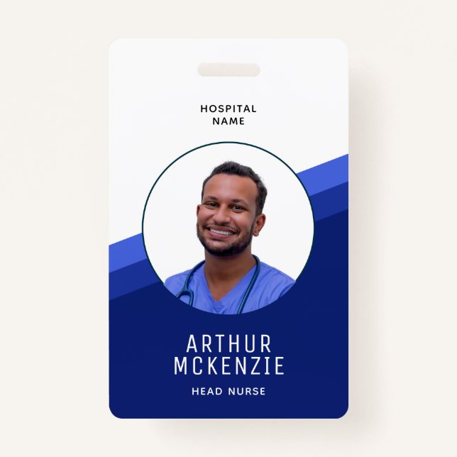 Nurse Photo Hospital ID Badge (Front)