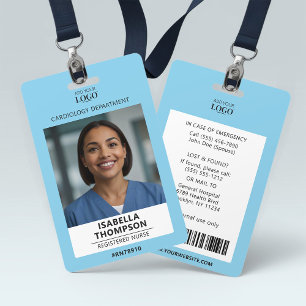 Nurse Photo & Logo Light Blue Badge
