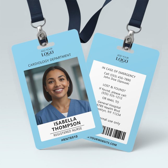 Nurse Photo & Logo Light Blue Badge (Creator Uploaded)