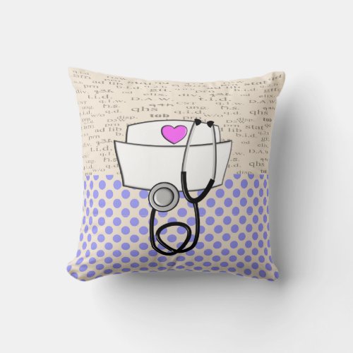 Nurse Pillow Purple Reversable Design