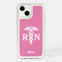 Nurse Pink Medical Medicine Caduceus Personalized
