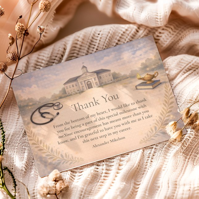 Nurse Pinning Ceremony Graduation Thank You Card (Creator Uploaded)