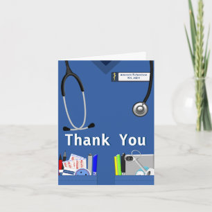 Nurse Pockets Thank You In Dark Blue