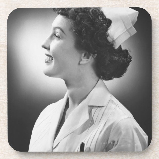Nurse Posing Drink Coaster (Front)
