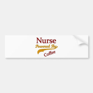 Nurse Powered By Coffee Bumper Sticker