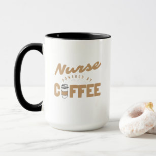 Nurse Powered By Coffee Funny Mug