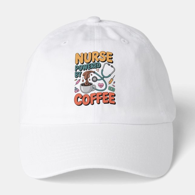Nurse Powered by Coffee Hat (Front)
