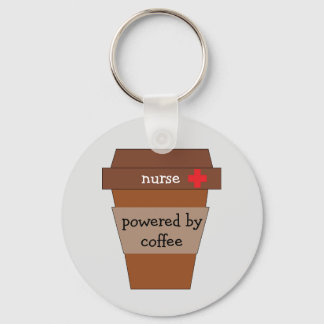 Nurse Powered By Coffee Keychain