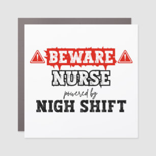 Nurse Powered By Night Shift   Nurse & Healthcare Car Magnet