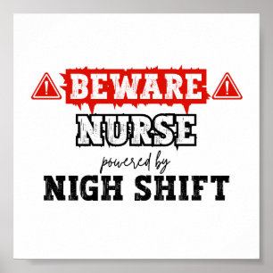 Nurse Powered By Night Shift   Nurse & Healthcare Poster