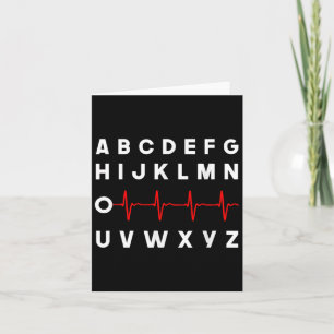 Nurse Pqrst, Abcs Ekg Strip Alphabet, Funny Nurse Card
