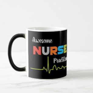 Nurse Practitioner Awesome Fun Letters Black Mug
