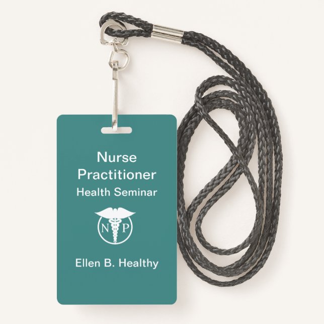 Nurse Practitioner Badges (Front with Lanyard)