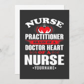Nurse Practitioner Brains Of A Doctor Heart Of Invitation (Front/Back)