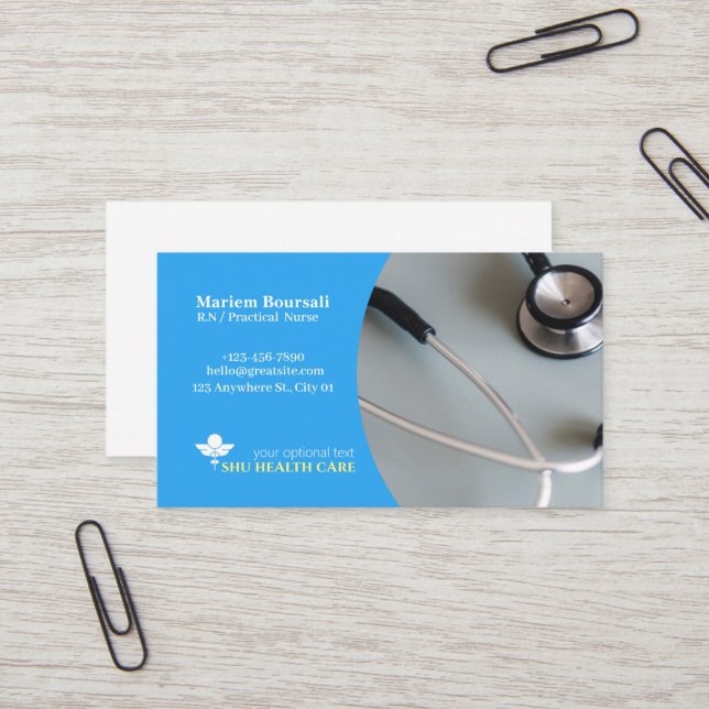 nurse practitioner business cards (Front/Back In Situ)