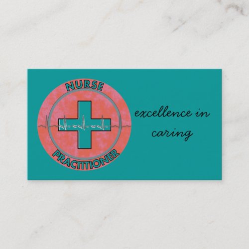 Nurse Practitioner Business Cards Teal