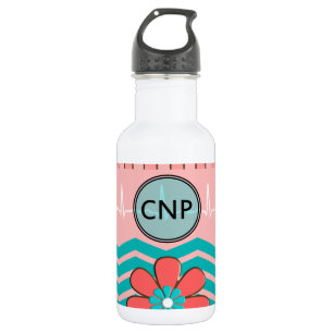 Nurse Practitioner Chevron Design Stainless Steel Water Bottle