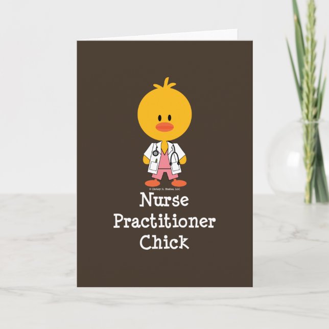 Nurse Practitioner Chick Blank Card (Front)