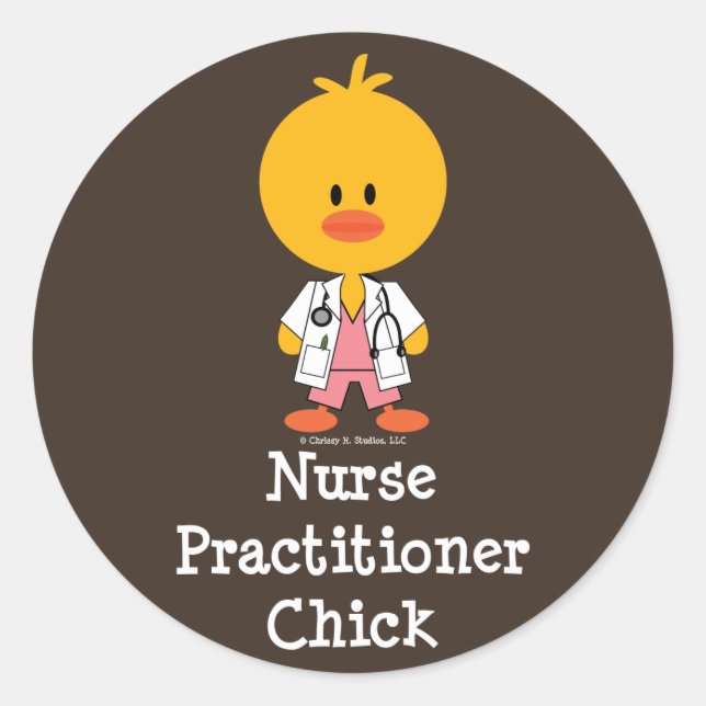 Nurse Practitioner Chick Stickers (Front)