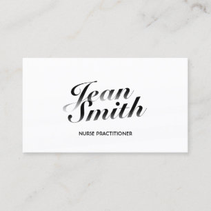 Nurse Practitioner Classy Typography Business Card