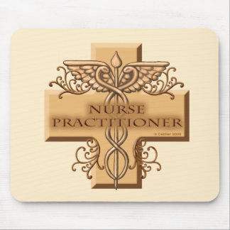 Nurse Practitioner Cross Caduceus Mouse Pad