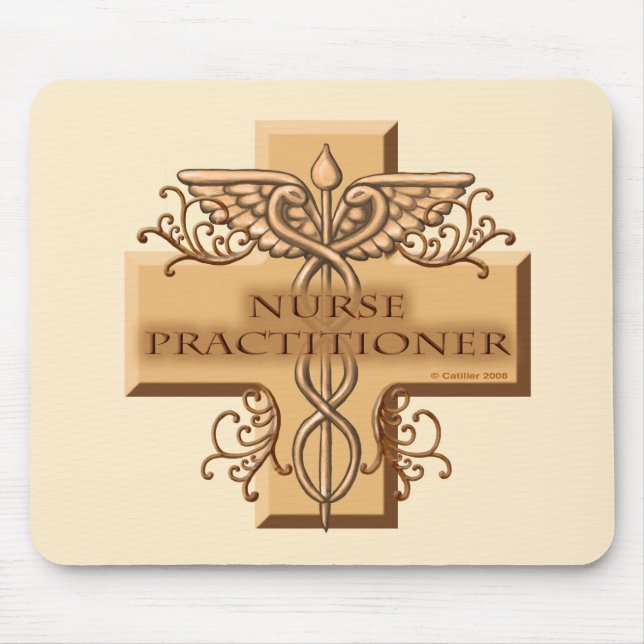 Nurse Practitioner Cross Caduceus Mouse Pad (Front)
