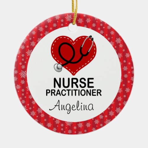Nurse Practitioner Custom Christmas Gift Ornament
