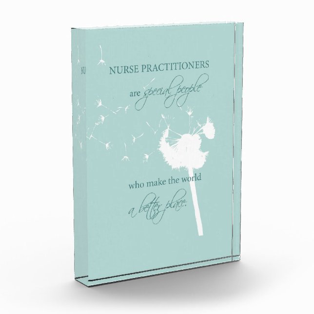 Nurse Practitioner Dandelion Acrylic Award (Left)