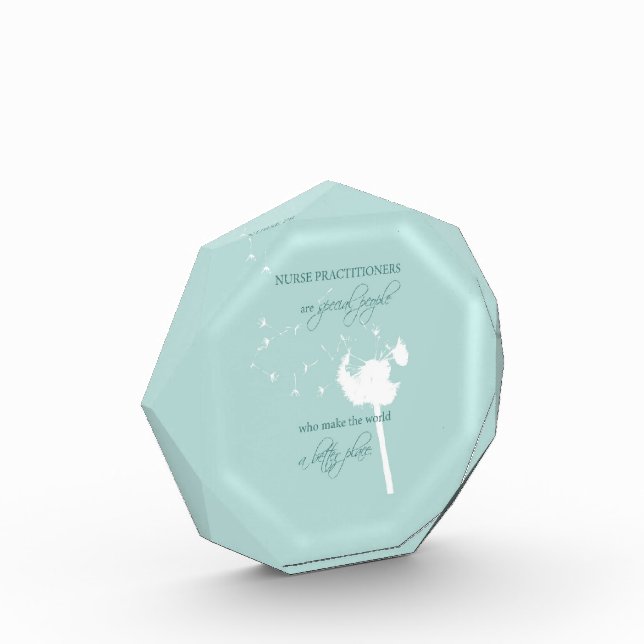 Nurse Practitioner Dandelion Acrylic Award (Left)