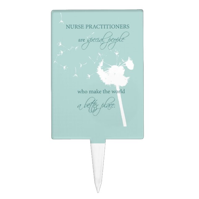 Nurse Practitioner Dandelion Cake Topper (Front)