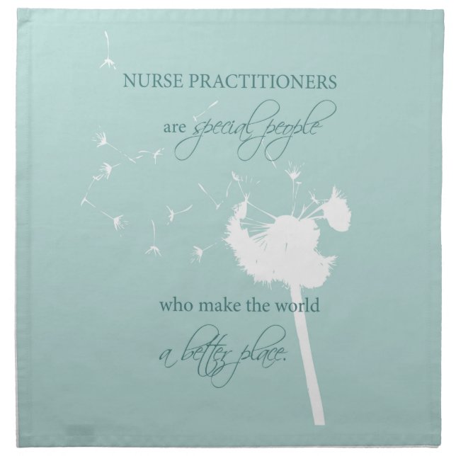 Nurse Practitioner Dandelion Cloth Napkin (Front)