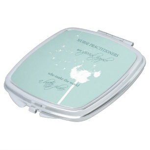 Nurse Practitioner Dandelion Compact Mirror