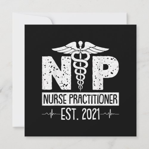 Nurse Practitioner Est 2021 Nursing NP Grad Studen Thank You Card